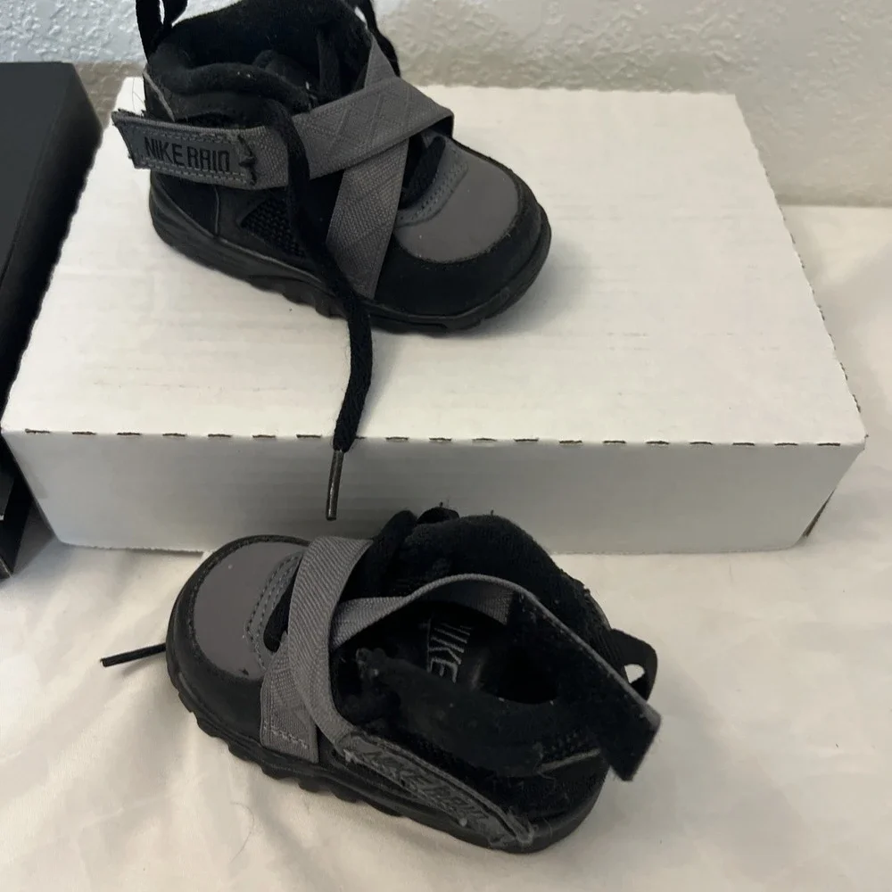 Sneakers Baby Toddler Sz 4C Jordan 1 Low‎ Flex (TD) Black Color 554721-100 Box